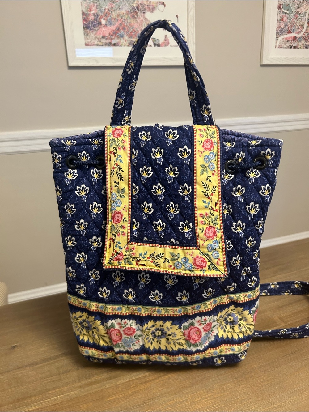 Vera Bradley 2002 Maison Blue Backpack